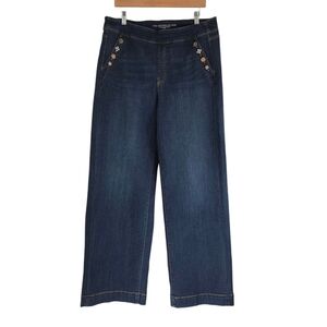 Chico's Embellished Wide Leg Pull On Jeans Women's Size 14R